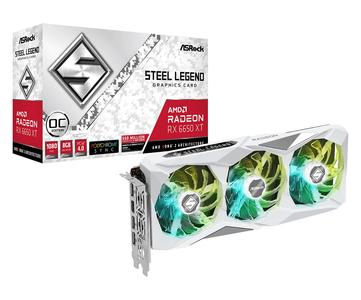 ASRock AMD Radeon RX 6650 XT Steel Legend 8GB OC